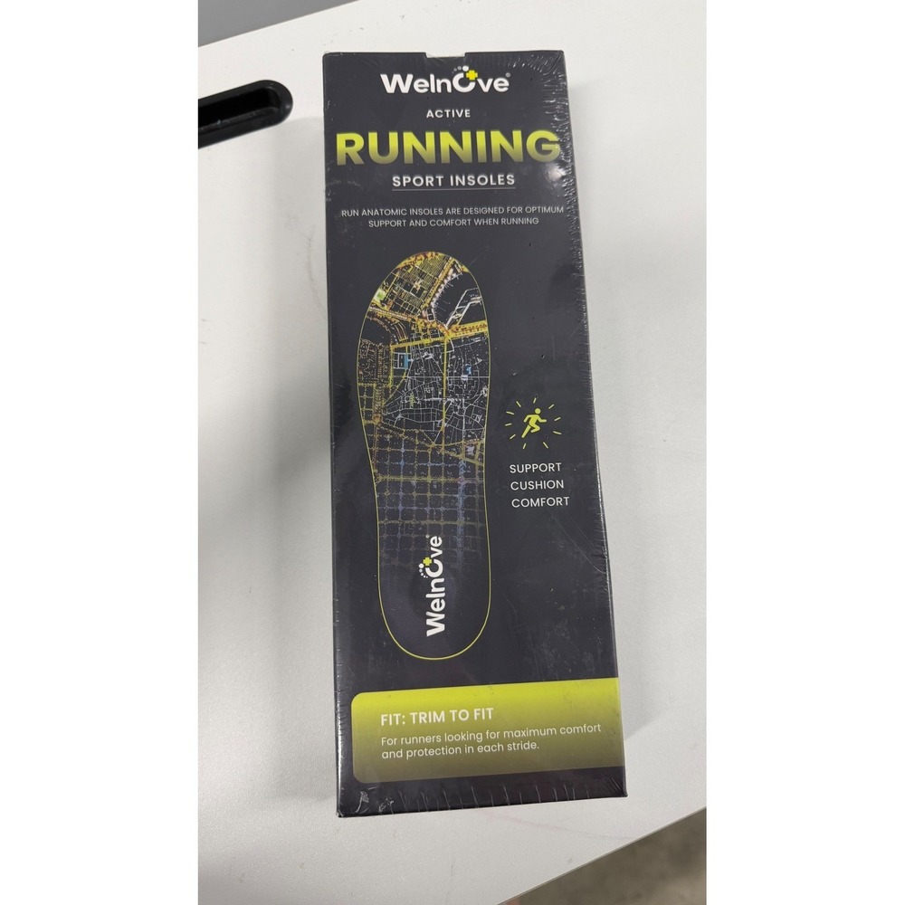 Welnove Active Running Sport Insoles Trim to Fit Cushion Support Men Women S